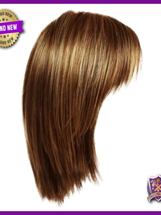 Premium Medium-Length Page Wig, Straight Smooth Hair With Bangs, Average Cap main image 5